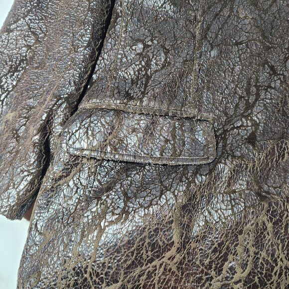 Stacy Adams Brown Textured Men's Jacket - Picture 6 of 8